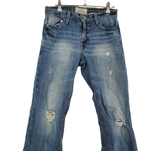 Aeropostale Jeans Women's Boot Cut 5-Pocket Denim Slim Fit Denim Blue 27/30 - Picture 4 of 11